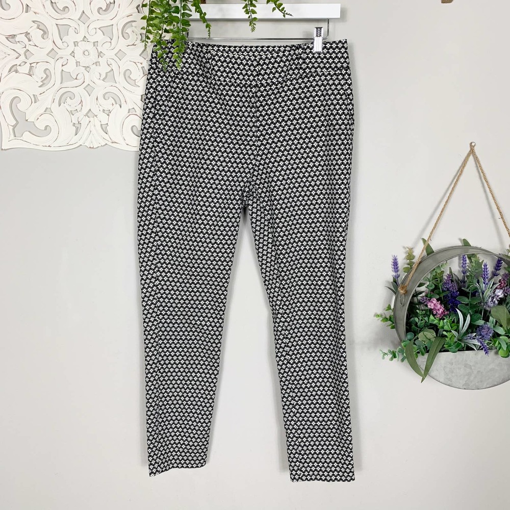 LOFT | Julie Skinny Geo Print Pant, Sz 6